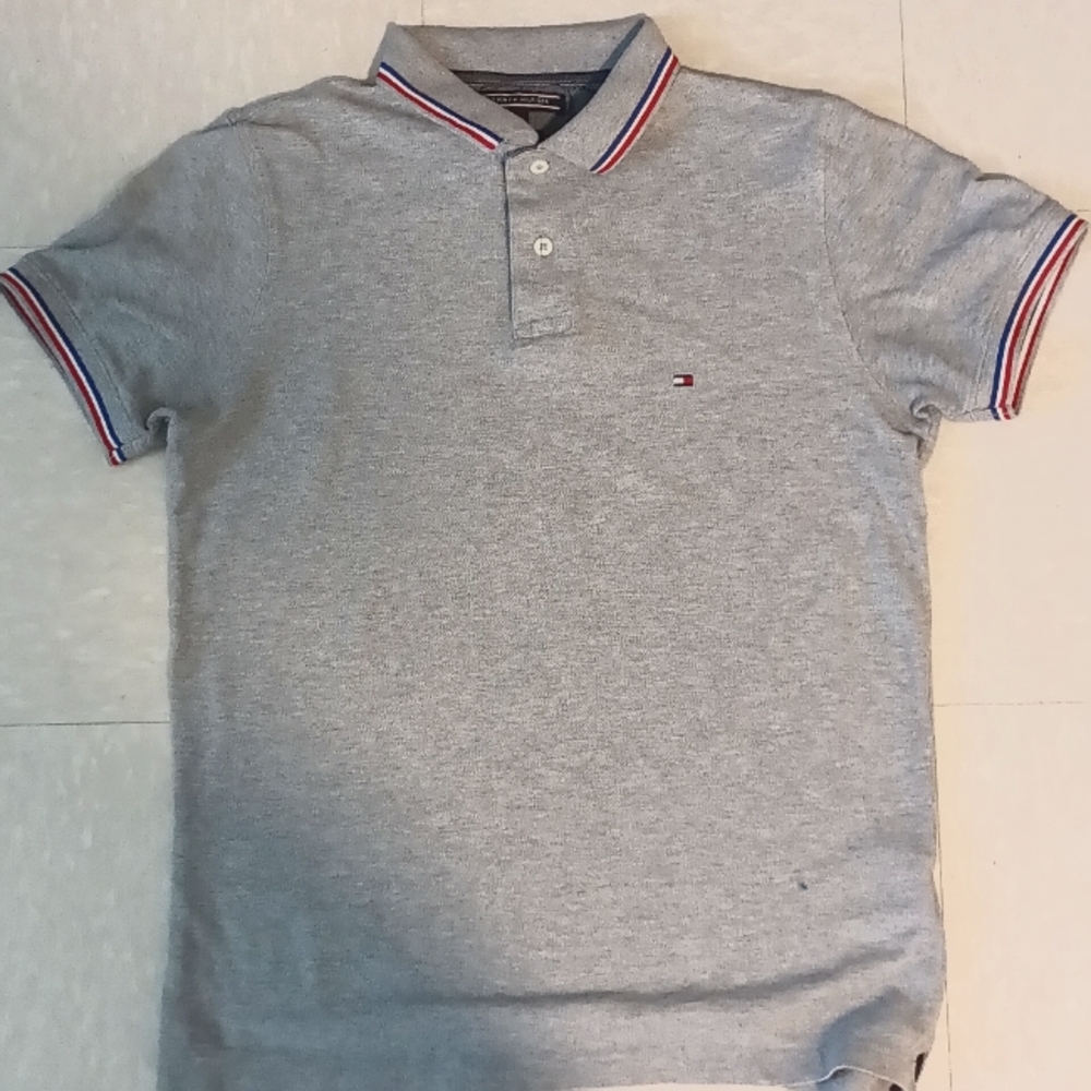 Tommy Hilfiger Gray Slim Fit Polo